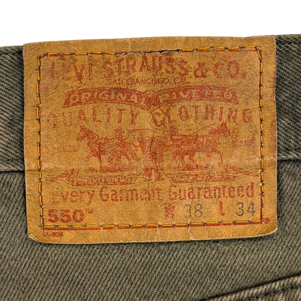 Vintage Levi's 550 Relaxed Fit Jeans Men 38x34 Brown Relaxed Denim Made In Texas - Picture 3 of 16